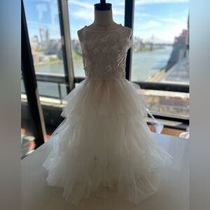 Girls size 12 Tutu Du Monde white tulle dress
